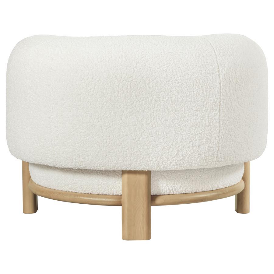 Lawler - Upholstered Barrel Back Accent Chair - Ivory Accent Chair modern furniture Contempo Furniture