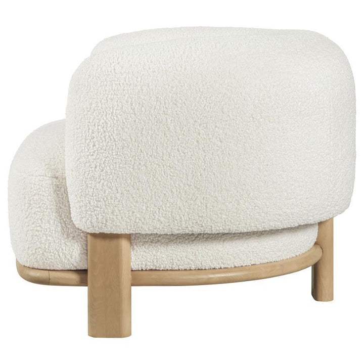 Lawler - Upholstered Barrel Back Accent Chair - Ivory Accent Chair modern furniture Contempo Furniture