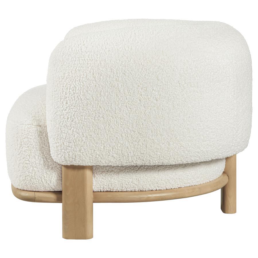 Lawler - Upholstered Barrel Back Accent Chair - Ivory Accent Chair modern furniture Contempo Furniture