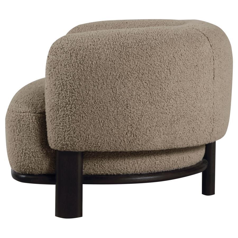 Lawler - Upholstered Barrel Back Accent Chair - Mushroom Accent Chair modern furniture Contempo Furniture