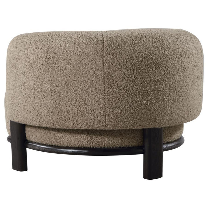 Lawler - Upholstered Barrel Back Accent Chair - Mushroom Accent Chair modern furniture Contempo Furniture