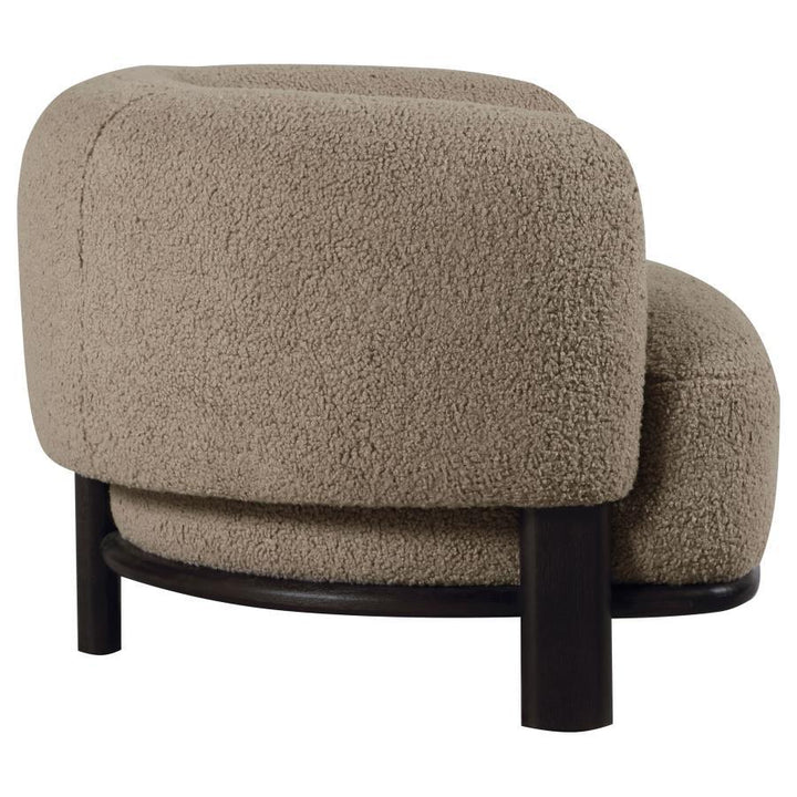 Lawler - Upholstered Barrel Back Accent Chair - Mushroom Accent Chair modern furniture Contempo Furniture