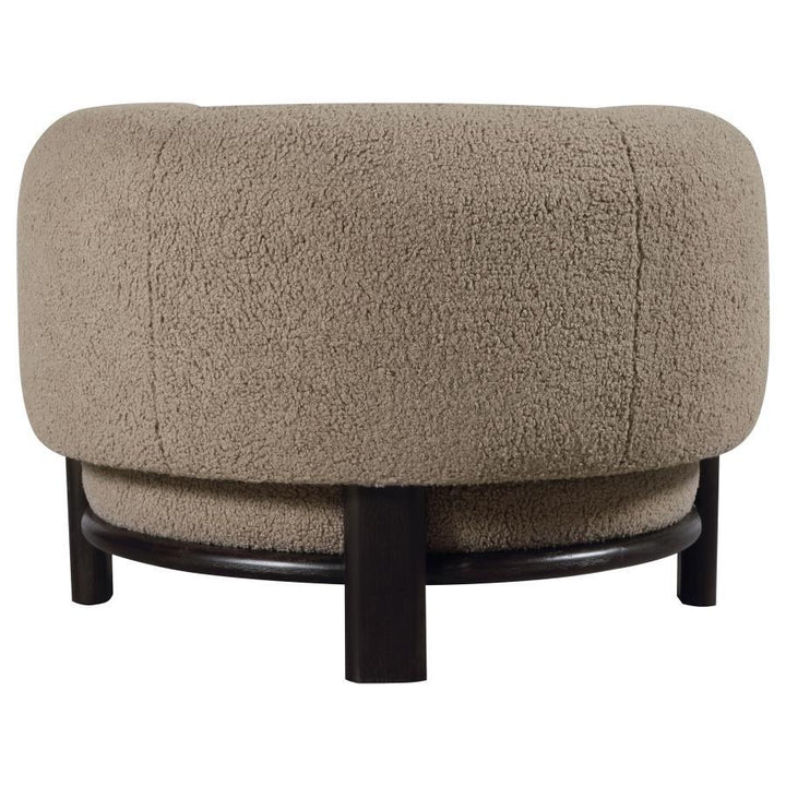 Lawler - Upholstered Barrel Back Accent Chair - Mushroom Accent Chair modern furniture Contempo Furniture