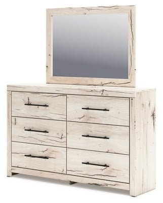 Lawroy Dresser and Mirror - Beige Dresser &amp; Mirror modern furniture Contempo Furniture