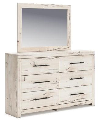 Lawroy Dresser and Mirror - Beige Dresser &amp; Mirror modern furniture Contempo Furniture