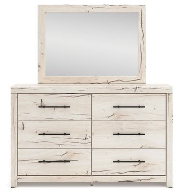Lawroy Dresser and Mirror - Beige Dresser &amp; Mirror modern furniture Contempo Furniture