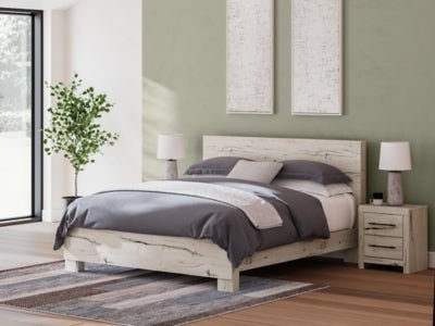 Lawroy King Panel Bed - Beige Panel Bed modern furniture Contempo Furniture