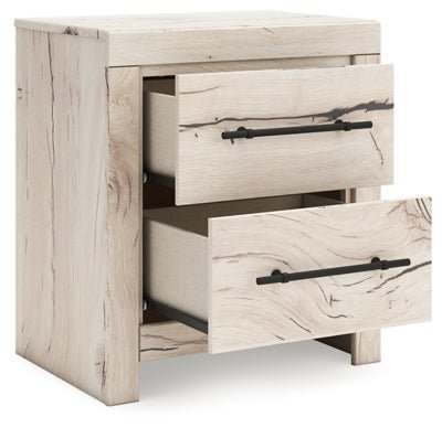 Lawroy Nightstand - Beige Nightstand w/ Charging Station modern furniture Contempo Furniture