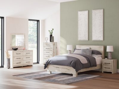 Lawroy Queen Panel Bed - Beige Panel Bed modern furniture Contempo Furniture