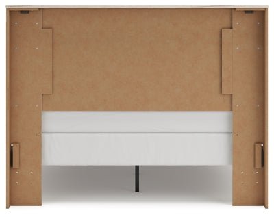 Lawroy Queen Panel Bed - Beige Panel Bed modern furniture Contempo Furniture