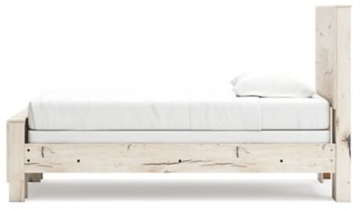 Lawroy Twin Panel Bed - Beige Panel Bed modern furniture Contempo Furniture