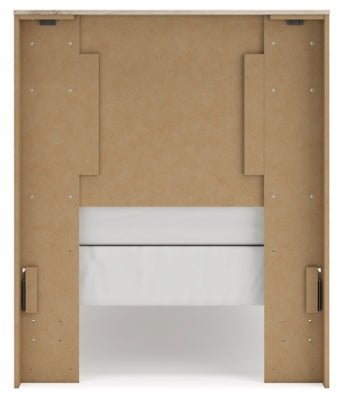 Lawroy Twin Panel Bed - Beige Panel Bed modern furniture Contempo Furniture