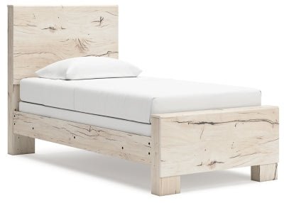 Lawroy Twin Panel Bed - Beige Panel Bed modern furniture Contempo Furniture