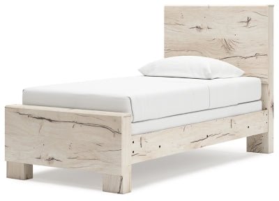 Lawroy Twin Panel Bed - Beige Panel Bed modern furniture Contempo Furniture