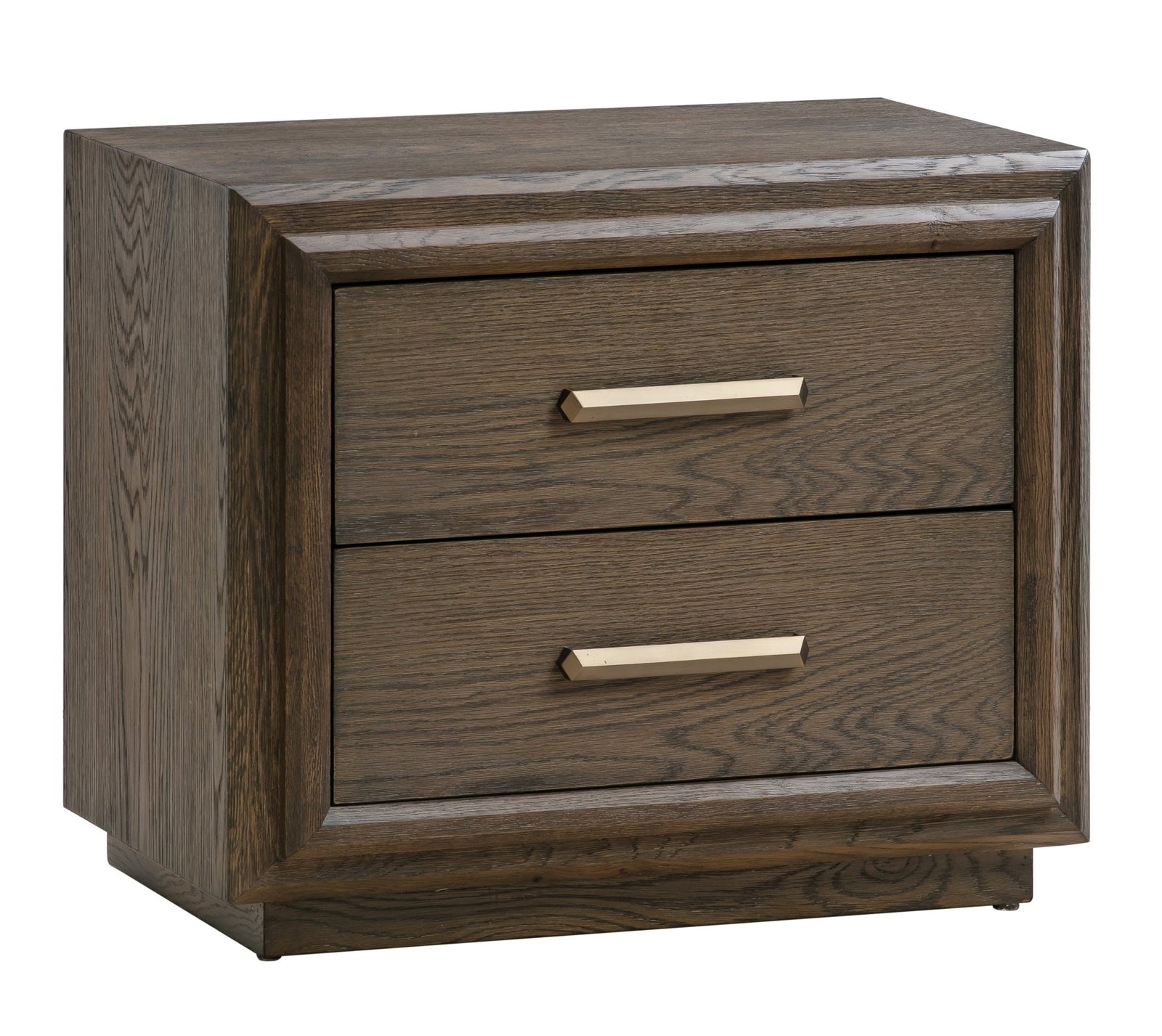 Lawson Two Drawer USB - charger Nightstand in Big Bear Brown Nightstand modern furniture Contempo Furniture