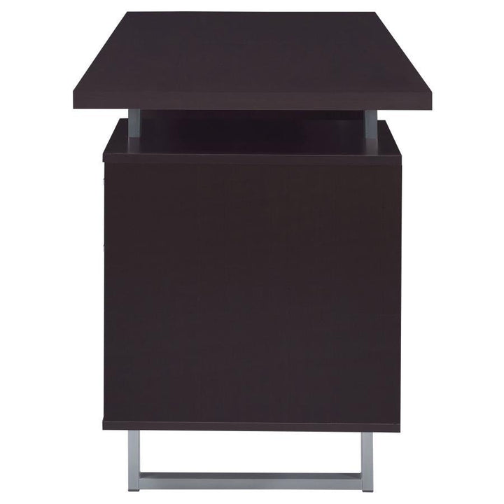 Lawtey - 2 - Drawer Office Computer Desk - Cappuccino Computer Desk modern furniture Contempo Furniture