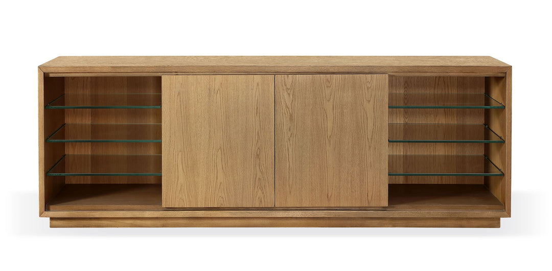 Modus Furniture Jvlh262 One Coastal Modern 74 Inch Tv Console In Bisque