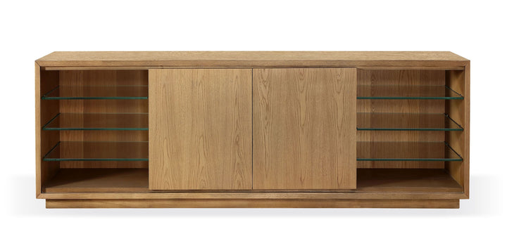 Modus Furniture Jvlh262 One Coastal Modern 74 Inch Tv Console In Bisque