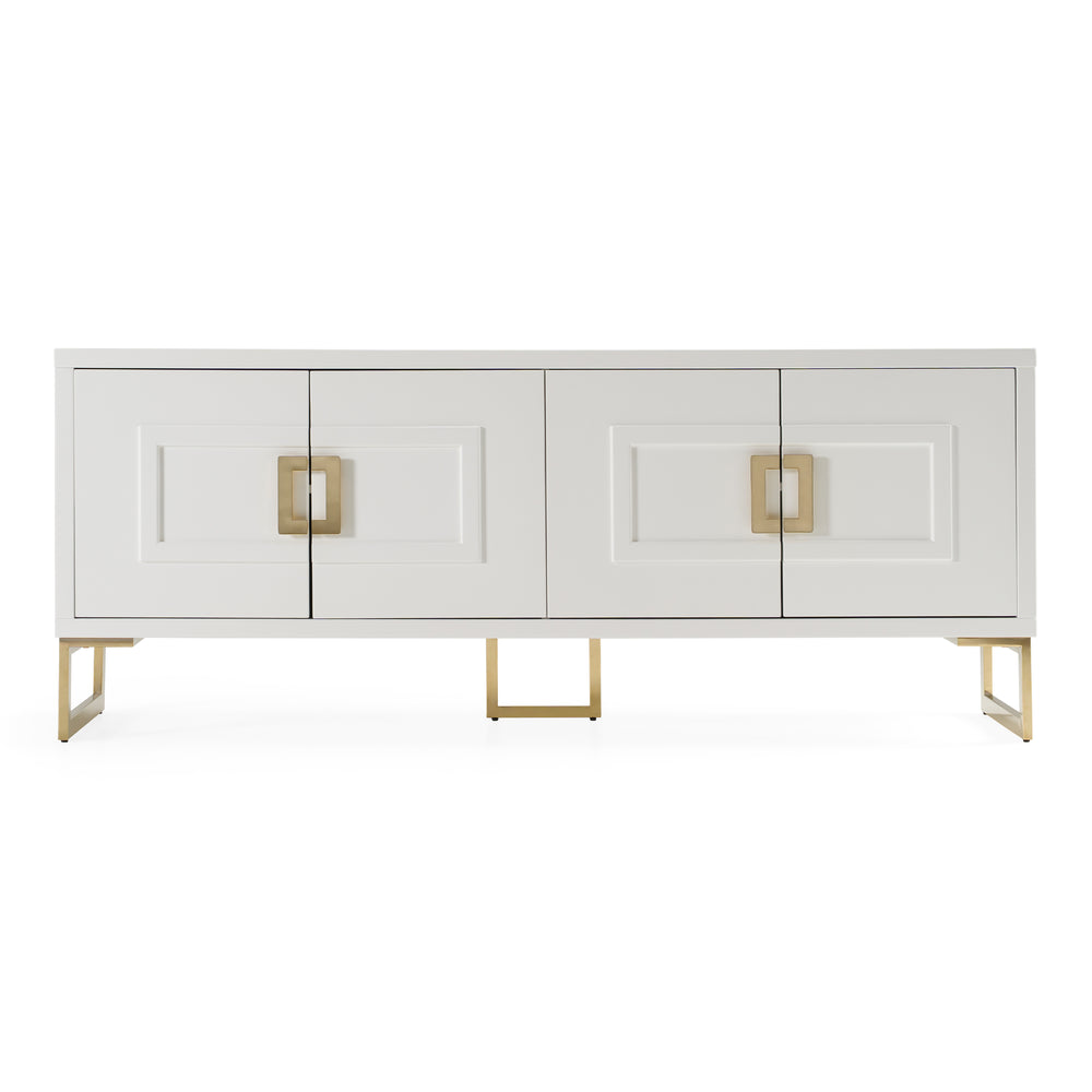 Leah - Contemporary White High Gloss & Champagne Gold Buffet