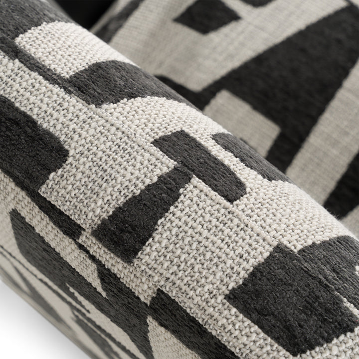 Leana - Modern Black &amp; White Fabric Accent Chair