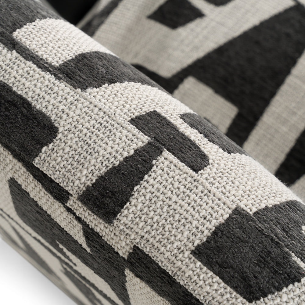 Leana - Modern Black & White Fabric Accent Chair - View 7