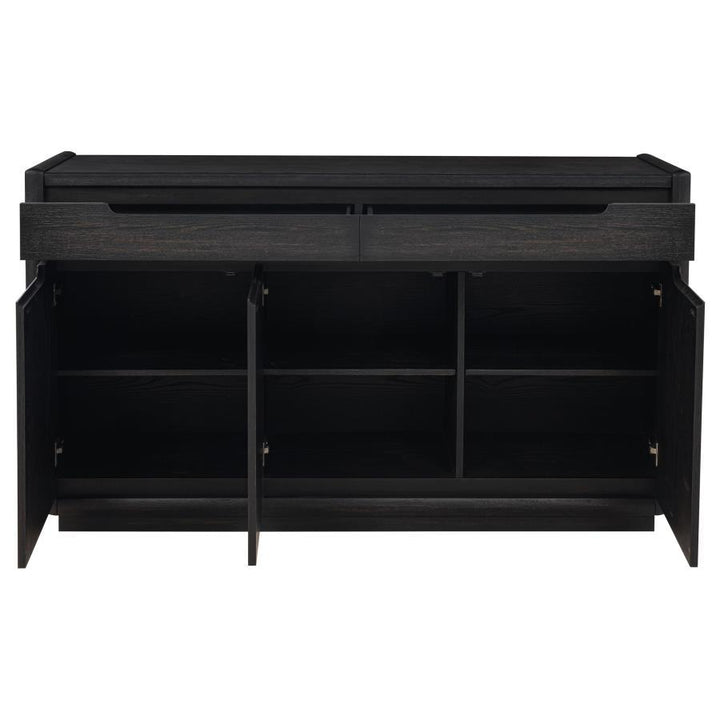 Leandro - 2 - Drawer Dining Sideboard Server - Burnished Black Servers modern furniture Contempo Furniture
