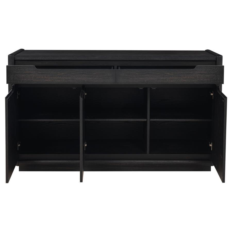 Leandro - 2 - Drawer Dining Sideboard Server - Burnished Black Servers modern furniture Contempo Furniture