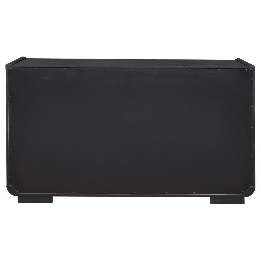 Leandro - 2 - Drawer Dining Sideboard Server - Burnished Black Servers modern furniture Contempo Furniture