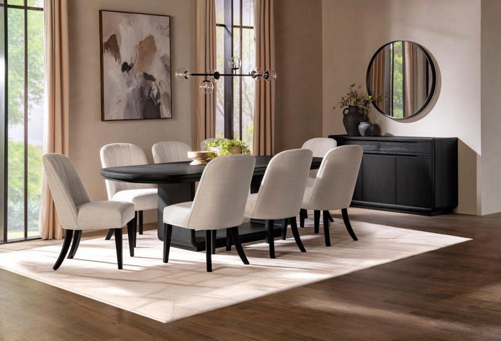 Leandro - 2 - Drawer Dining Sideboard Server - Burnished Black Servers modern furniture Contempo Furniture