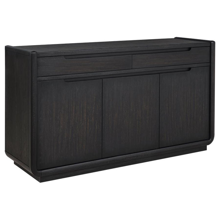 Leandro - 2 - Drawer Dining Sideboard Server - Burnished Black Servers modern furniture Contempo Furniture