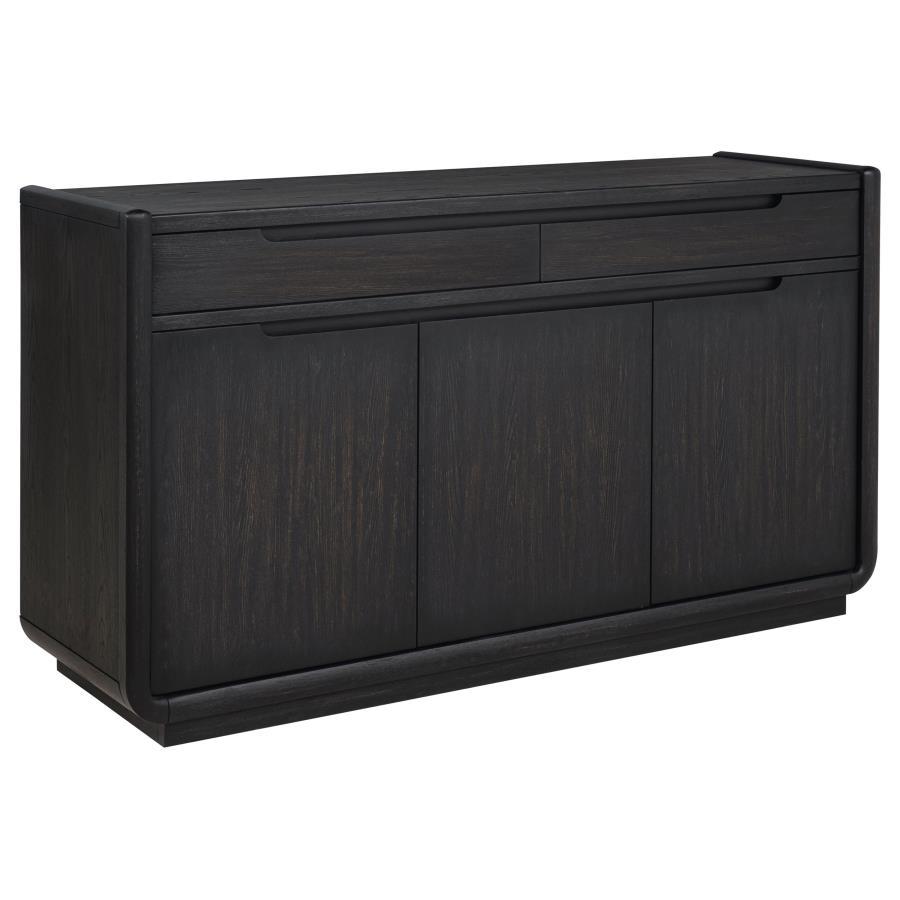 Leandro - 2 - Drawer Dining Sideboard Server - Burnished Black Servers modern furniture Contempo Furniture