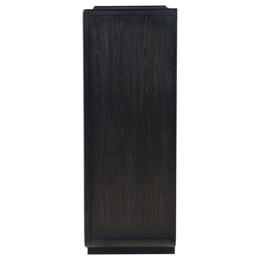Leandro - 5 - Drawer Bedroom Chest Of Drawers - Burnished Black Accent Chest modern furniture Contempo Furniture