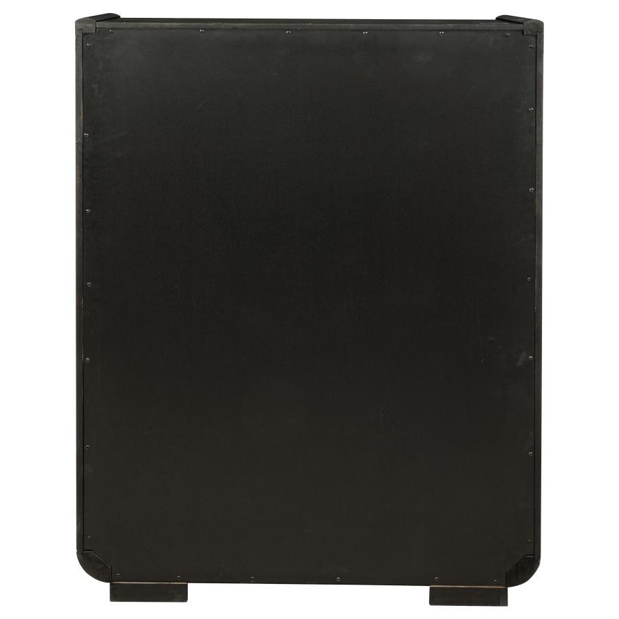 Leandro - 5 - Drawer Bedroom Chest Of Drawers - Burnished Black Accent Chest modern furniture Contempo Furniture