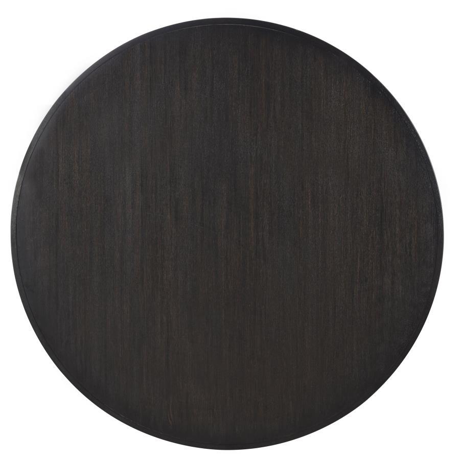 Leandro - 7 Piece Round Dining Table Set - Burnished Black 7 - Piece Dining Room Set modern furniture Contempo Furniture