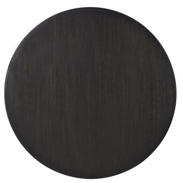 Leandro - 7 Piece Round Dining Table Set - Cream / Burnished Black 7 - Piece Dining Room Set modern furniture Contempo Furniture
