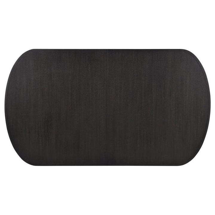 Leandro - 78" Extension Dining Room Table - Burnished Black Dining Table with Extension modern furniture Contempo Furniture