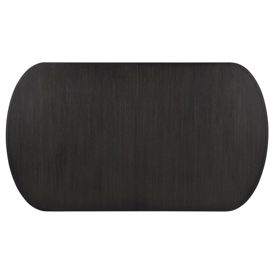Leandro - 78" Extension Dining Room Table - Burnished Black Dining Table with Extension modern furniture Contempo Furniture