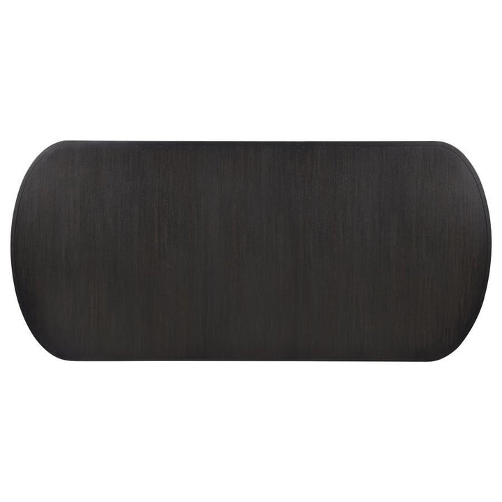 Leandro - 78" Extension Dining Room Table - Burnished Black Dining Table with Extension modern furniture Contempo Furniture