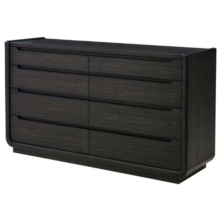 Leandro - 8 - Drawer Bedroom Dresser Cabinet - Burnished Black Dressers modern furniture Contempo Furniture