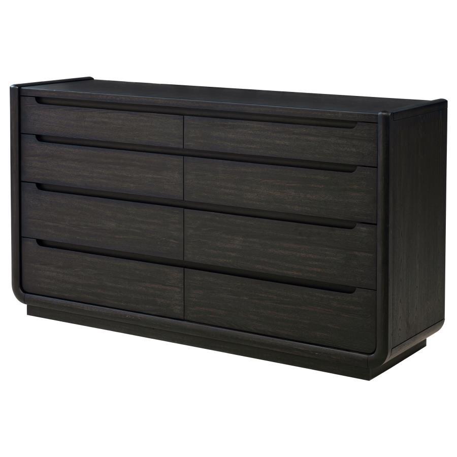 Leandro - 8 - Drawer Bedroom Dresser Cabinet - Burnished Black Dressers modern furniture Contempo Furniture