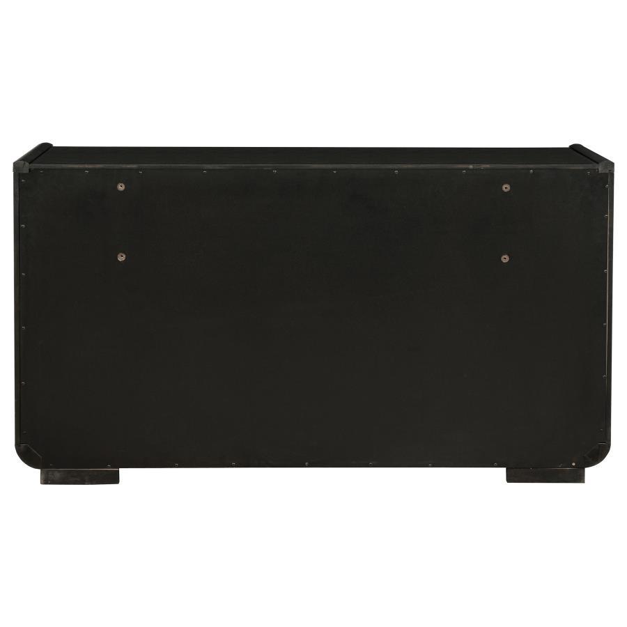 Leandro - 8 - Drawer Bedroom Dresser Cabinet - Burnished Black Dressers modern furniture Contempo Furniture