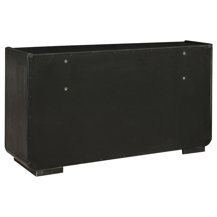 Leandro - 8 - Drawer Bedroom Dresser Cabinet - Burnished Black Dressers modern furniture Contempo Furniture