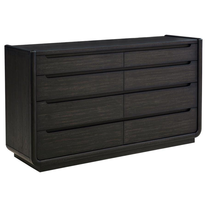 Leandro - 8 - Drawer Bedroom Dresser Cabinet - Burnished Black Dressers modern furniture Contempo Furniture