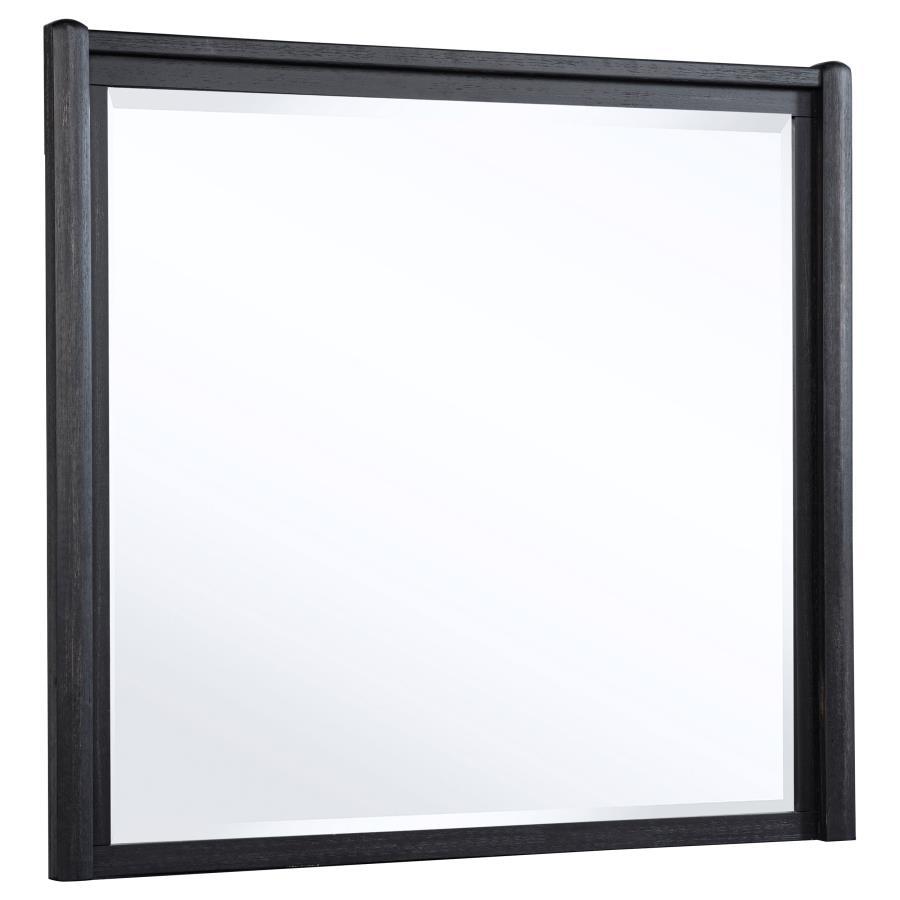 Leandro - Dresser Mirror - Burnished Black Mirror modern furniture Contempo Furniture