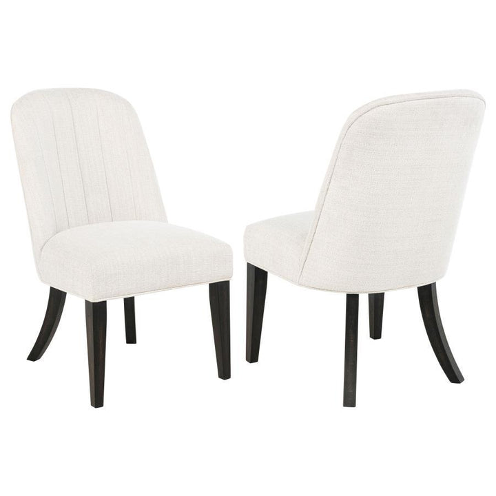 Leandro - Upholstered Dining Side Chair (Set of 2) - Cream Chair Set modern furniture Contempo Furniture