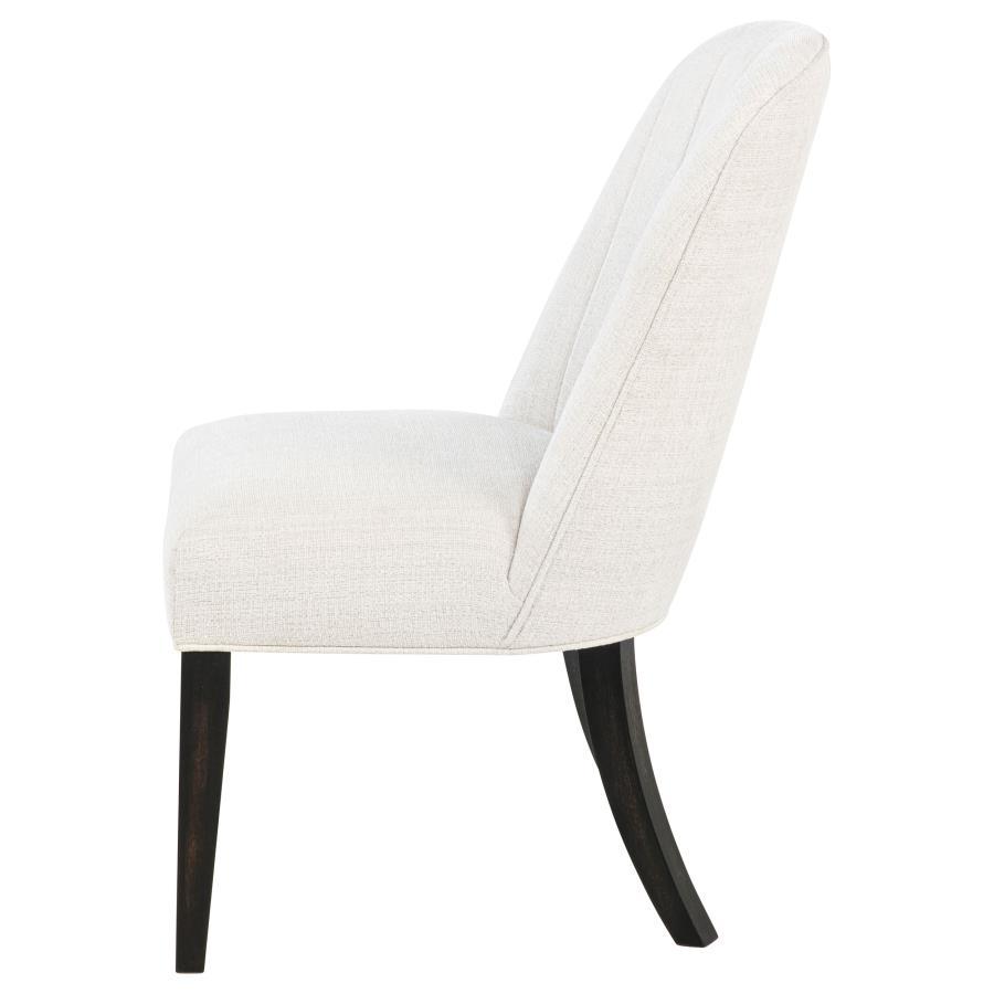 Leandro - Upholstered Dining Side Chair (Set of 2) - Cream Chair Set modern furniture Contempo Furniture