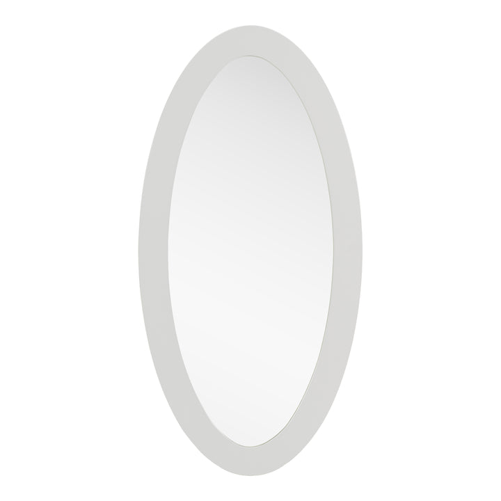 Legend - Modern White High Gloss Oval Mirror