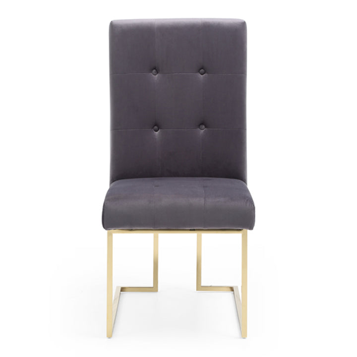 Legend Modern Grey Fabric &amp; Gold Dining Chair (Set of 2)