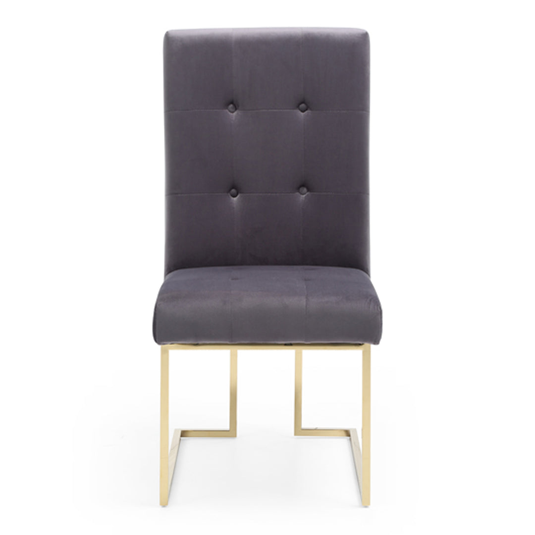 Legend Modern Grey Fabric & Gold Dining Chair (Set of 2)