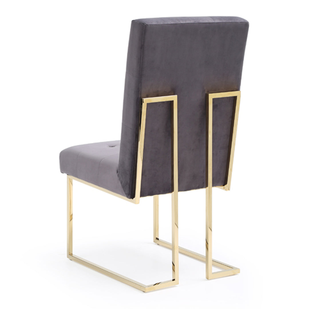 Legend Modern Grey Fabric & Gold Dining Chair (Set of 2)